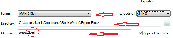 ChangeFormat Select export format